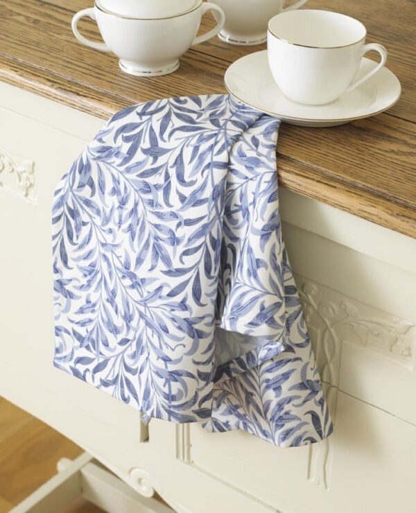 William Morris William Morris Willow Bough Blue Cotton Floral Tea Towel