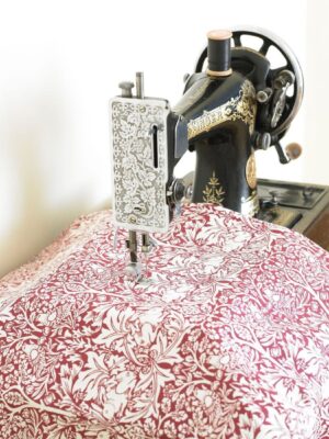 William Morris Red Brother Rabbit 100% Cotton Floral Fabric By The Half Metre