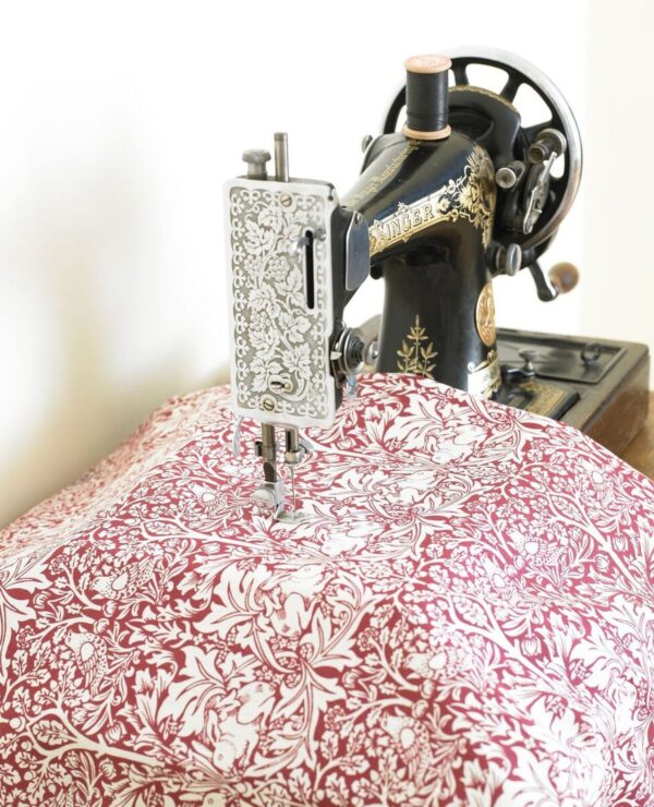 William Morris Red Brother Rabbit 100% Heavy Weight Cotton Floral Fabric By The Half Metre