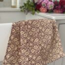 William Morris Mallow Wine Red Cotton Floral Tea Towel