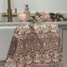 William Morris Brother Rabbit Red Cotton Floral Tea Towel