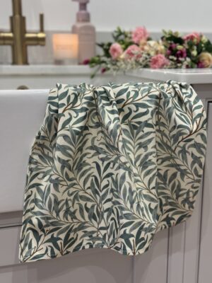 William Morris Willow Bough Green Cotton Floral Tea Towel