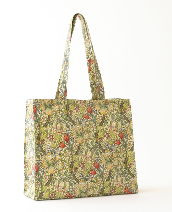 William Morris Golden Lily Long Handle Wipe Clean Tote Bag