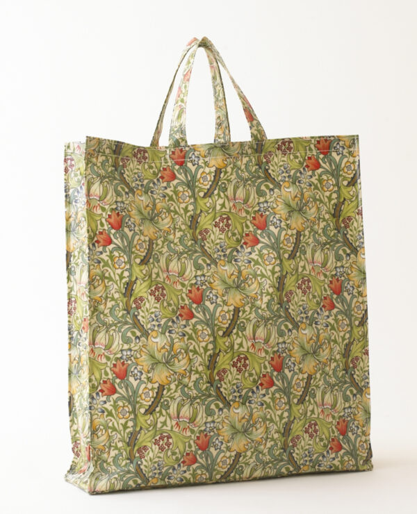 Licensed William Morris Golden Lily Large Pvc Coated Tote Shopping Bag