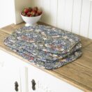 William Morris Blue Strawberry Thief Quilted Cotton Pack of 4 Placemats