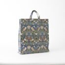 William Morris Blue Strawberry Thief Large Pvc /Oilcloth Tote Bag