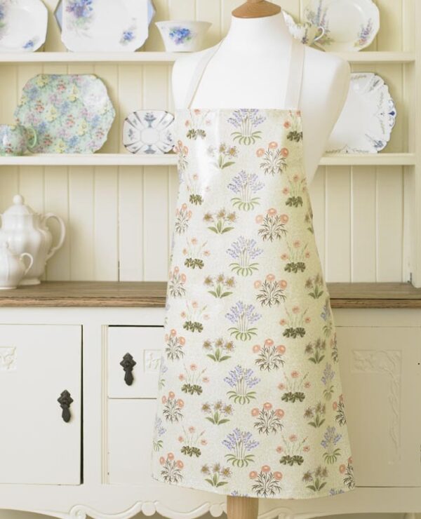 Licensed William Morris Lily Floral Pvc / Oilcloth Apron