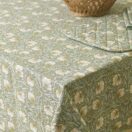 William Morris Pimpernel Green 132 cm x 178 cm (52" x 70") Floral Cotton Tablecloth