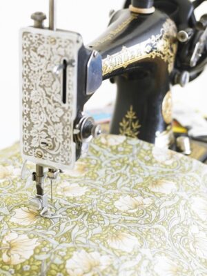 William Morris Pimpernel Green Heavy Weight Floral Cotton Fabric By The Half Metre