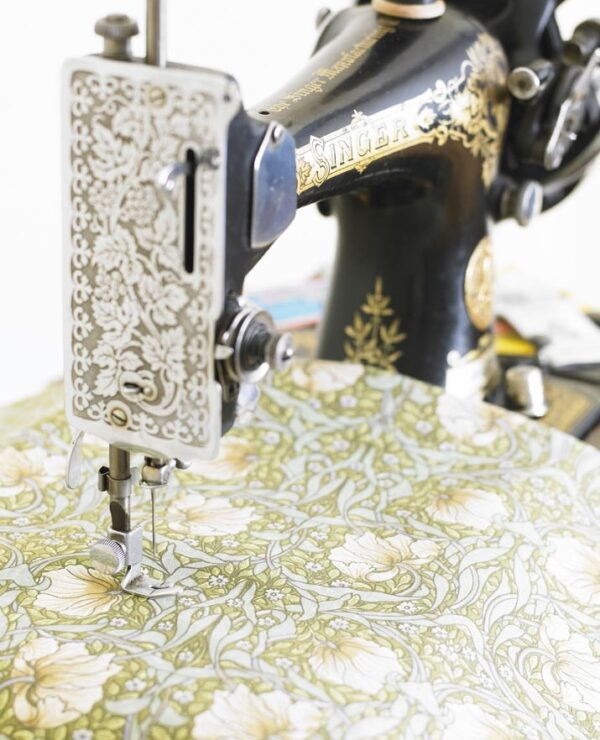 William Morris Pimpernel Green Heavy Weight Floral Cotton Fabric By The Half Metre
