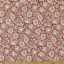 William Morris Mallow Wine Red Pvc/ Oilcloth Floral Tablecloth Fabric By The Half Metre