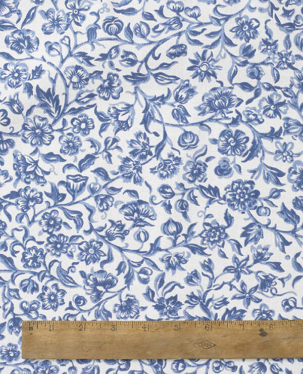 William Morris Merton  Blue 4 Floral Cotton Napkins