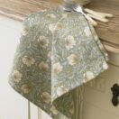 William Morris Pimpernel Green Cotton Floral Tea Towel