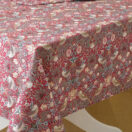William Morris Red Strawberry Thief 132 x 178 Cotton Floral Tablecloth