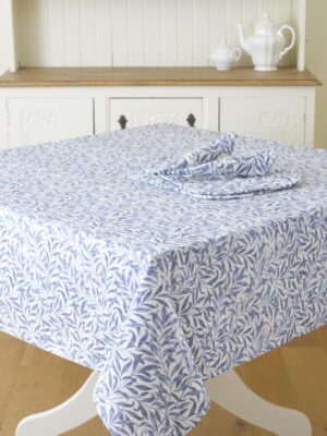William Morris Willow Bough Blue 132 x 178cm Floral Tablecloth.