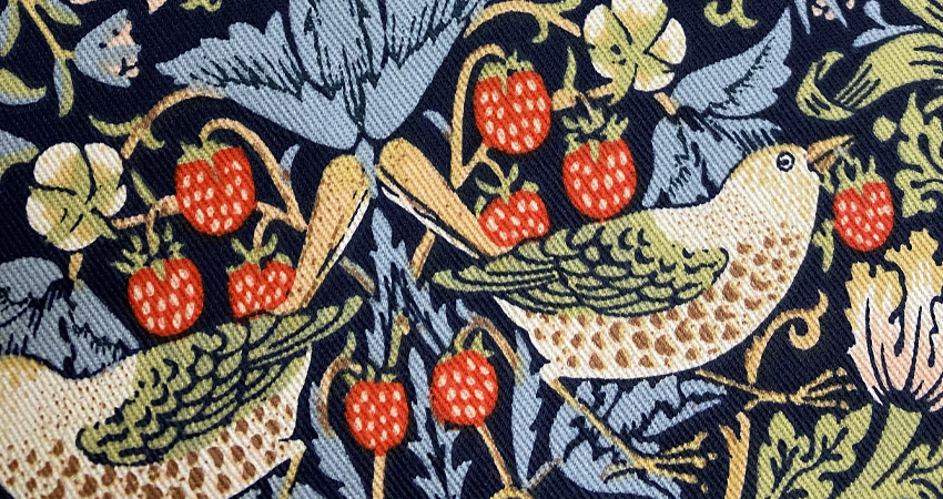 William Morris Fruits design 100% PVC Oilcloth apron