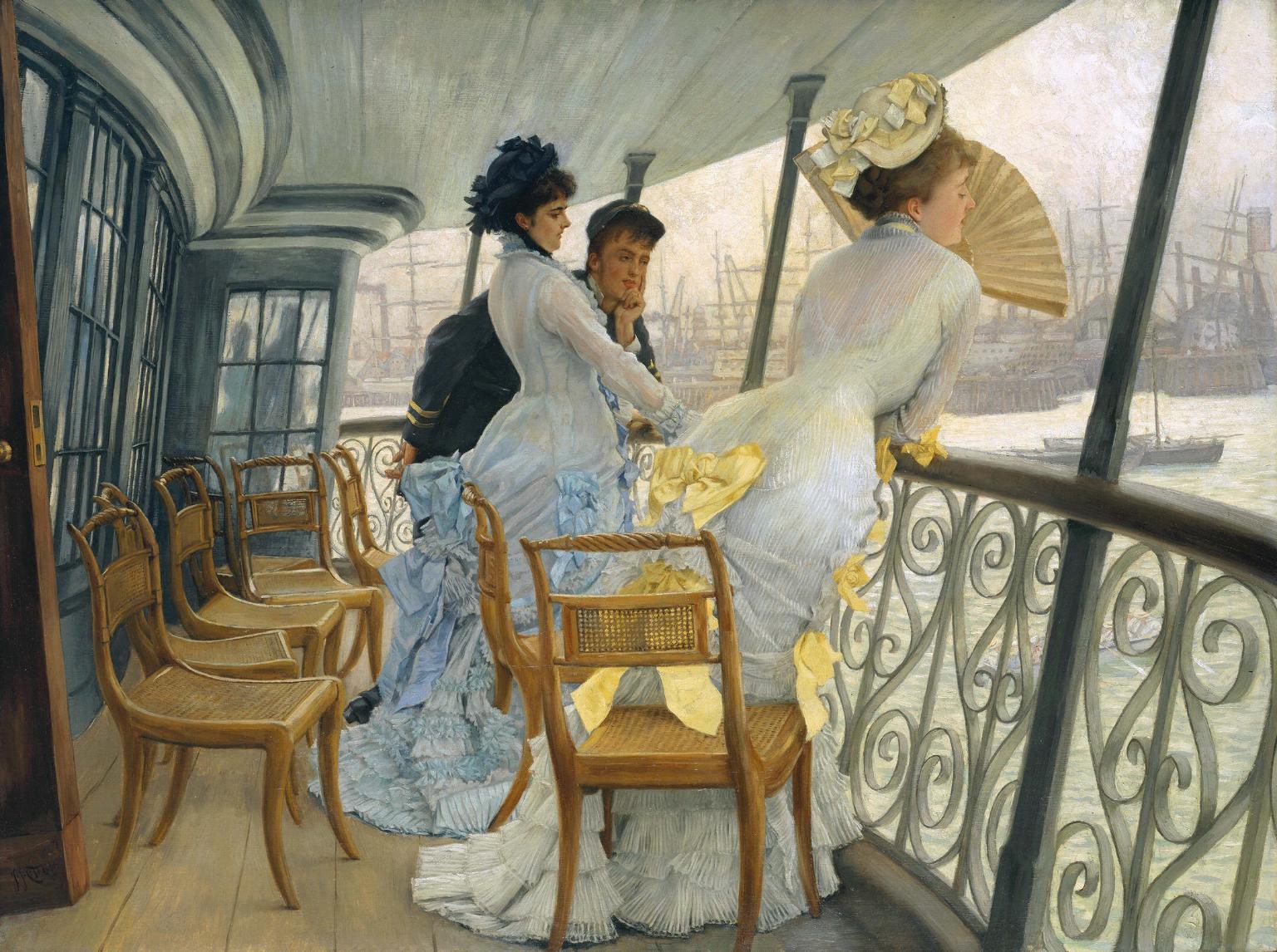 The Gallery of HMS Calcutta (Portsmouth) c.1876 by James Tissot 1836-1902