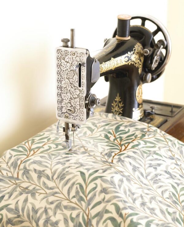 Willow Bough Green Pvc/ Oilcloth Floral Fabric By Half Metre