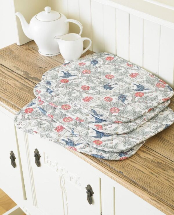 William Morris Trellis Pack Of 4 Cotton Quilted Placemats