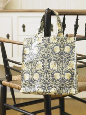William Morris Pimpernel Cream PVC/ Oilcloth Small Floral Shopping Tote Bag