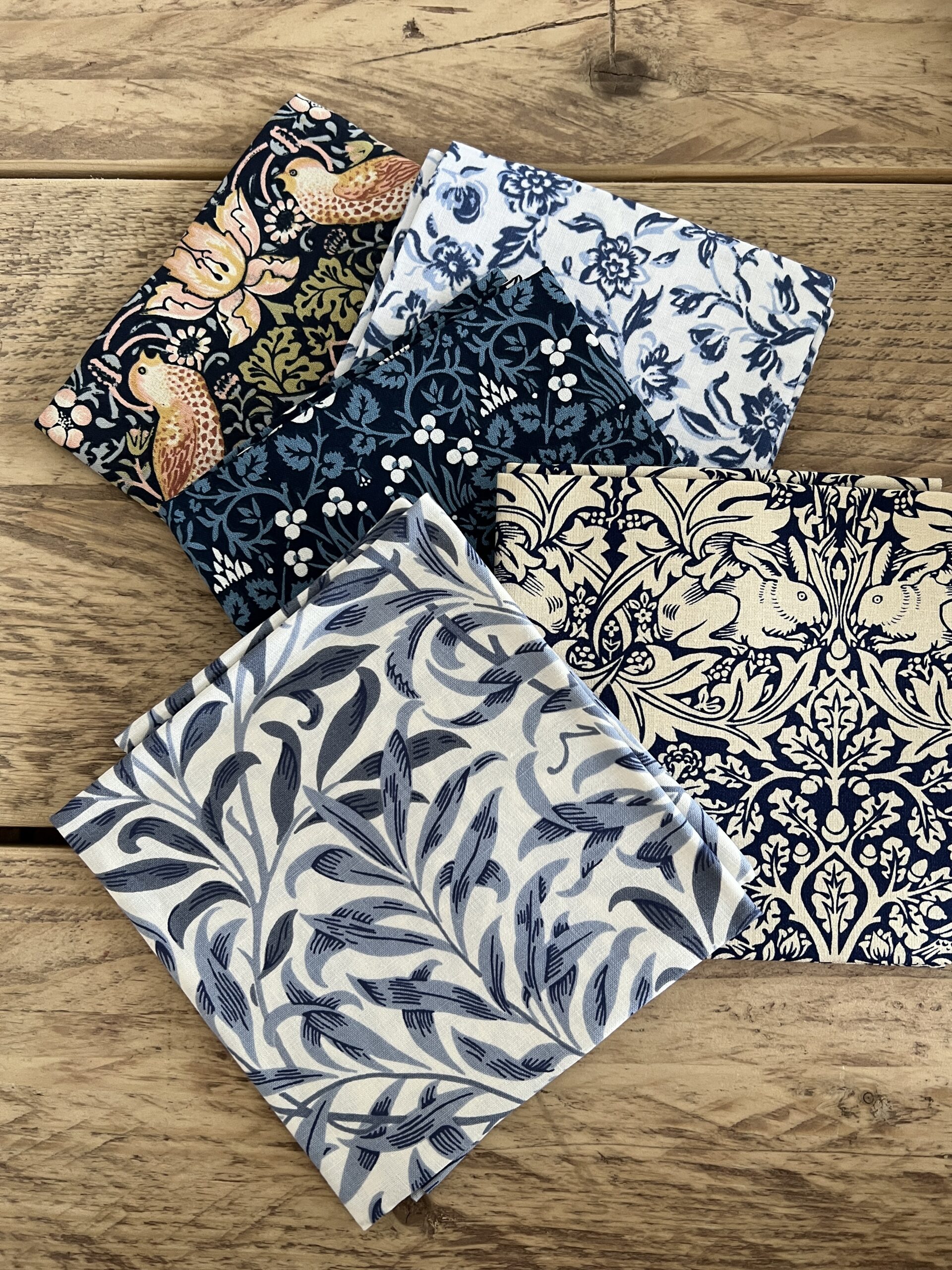 William Morris Fat Quarters Blue Bundle