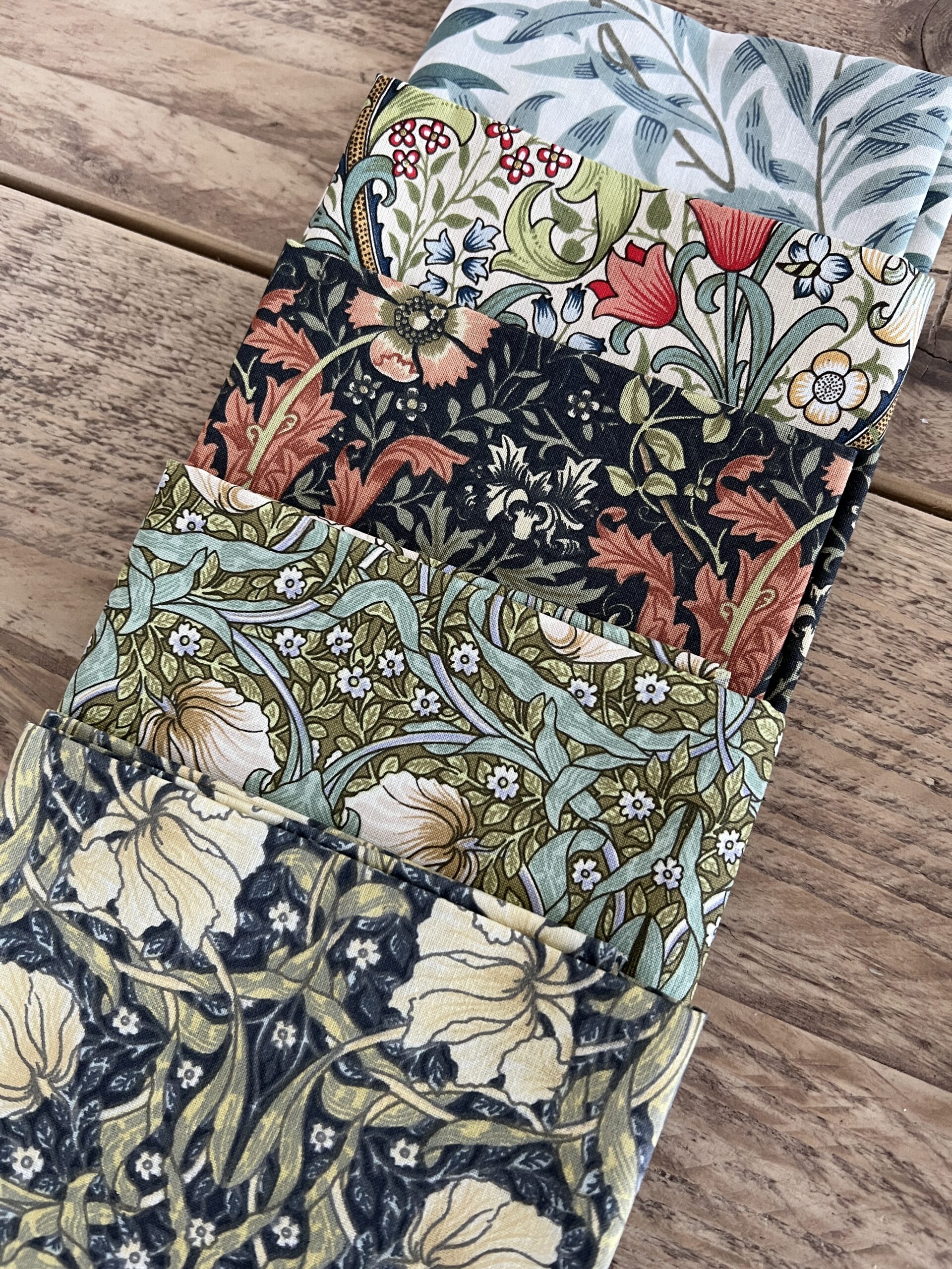 William Morris Fat Quarters Green Bundle