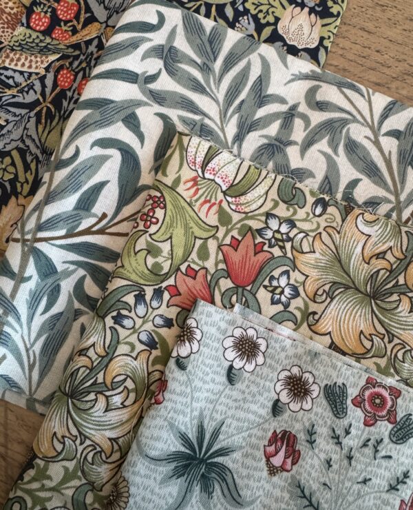 William Morris Cotton Fabric Bundle; perfect for quilting fat quarters and crafts! CF10