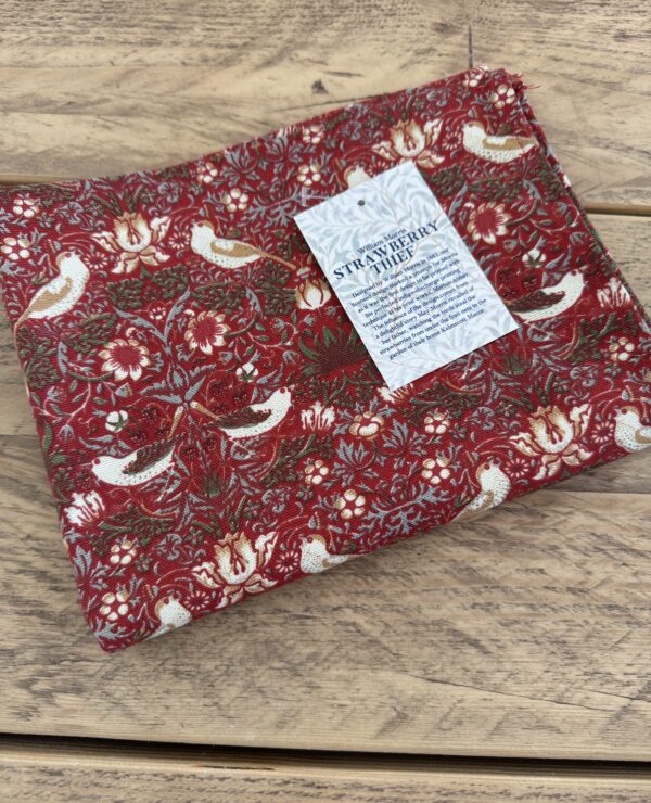 William Morris Red Strawberry Thief Cotton Tea Towel