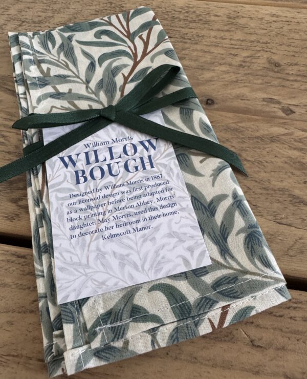 William Morris Willow Bough Green Single Napkin