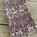 Fabric Remnant 141cm x 61cm William Morris Brother Rabbit Red Pvc / Oilcloth Floral Tablecloth Fabric