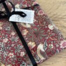 Fabric Remnant 141 x 200cm William Morris Strawberry Thief Red Pvc / Oilcloth Floral Tablecloth Fabric
