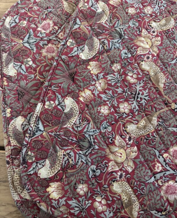 William Morris Red Strawberry Thief Two Placemat Pack