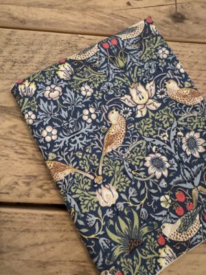 Fabric Remnant 149 x 70cm William Morris Blue Strawberry Thief Heavyweight Cotton Fabric