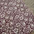 Fabric Remnant 55 x 102cm William Morris Mallow Wine Cotton Fabric