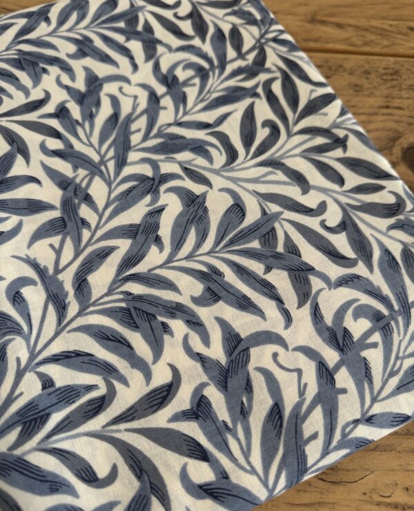 Fabric Remnant 152 x 170cm long William Morris Willow Bough Blue Cotton Fabric