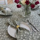 Wiliam Morris Mallow Wine Forest Green Pack of 4 Floral Cotton Napkins