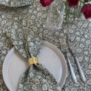 Wiliam Morris Mallow Wine Forest Green Pack of 4 Floral Cotton Napkins