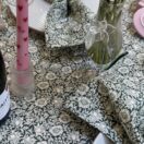 William Morris Mallow Forest Green 132 cm x 178 cm Cotton Floral Tablecloth