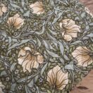 Fabric Remnant 142 x 30cm William Morris Pimpernel Green Quilted Cotton Fabric