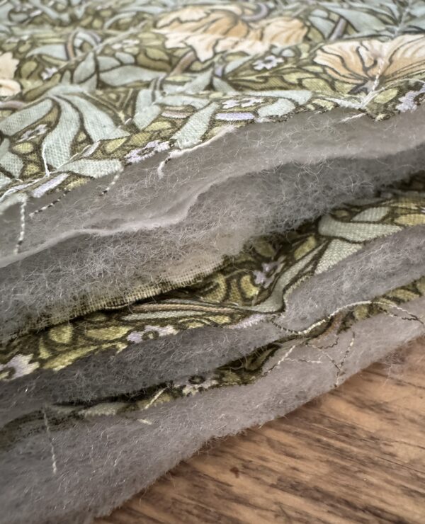 Fabric Remnant 142 x 30cm William Morris Pimpernel Green Quilted Cotton Fabric