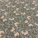 Licensed William Morris Pimpernel Green Quilted Fabric by the half metre
