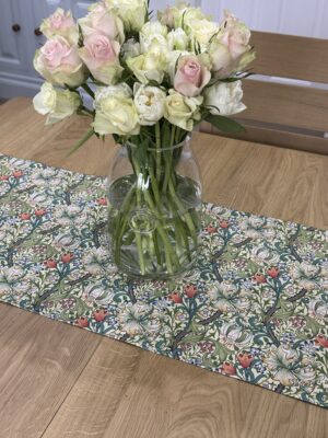 William Morris Golden Lily Table Runner 36cm wide x 146cm long