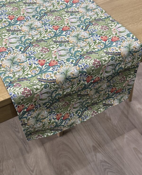 William Morris Golden Lily Table Runner 36cm wide x 146cm long