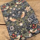 Fabric Remnant 59cm wide x 118cm long William Morris Blue Strawberry Thief  Pvc / Oilcloth Floral Tablecloth Fabric