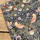Fabric Remnant 59cm wide x 118cm long William Morris Blue Strawberry Thief  Pvc / Oilcloth Floral Tablecloth Fabric