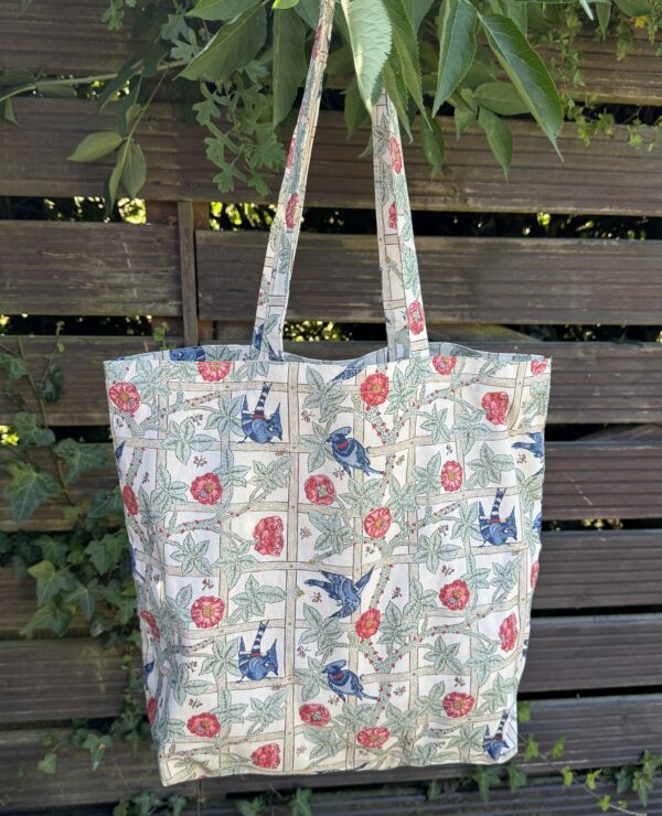 William Morris Trellis Large Long Handle Cotton Tote Bag