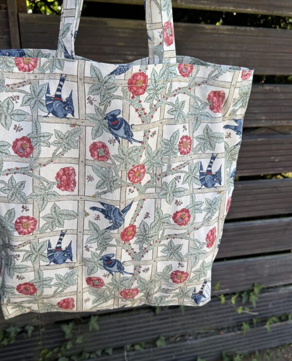 William Morris Trellis Large Long Handle Cotton Tote Bag