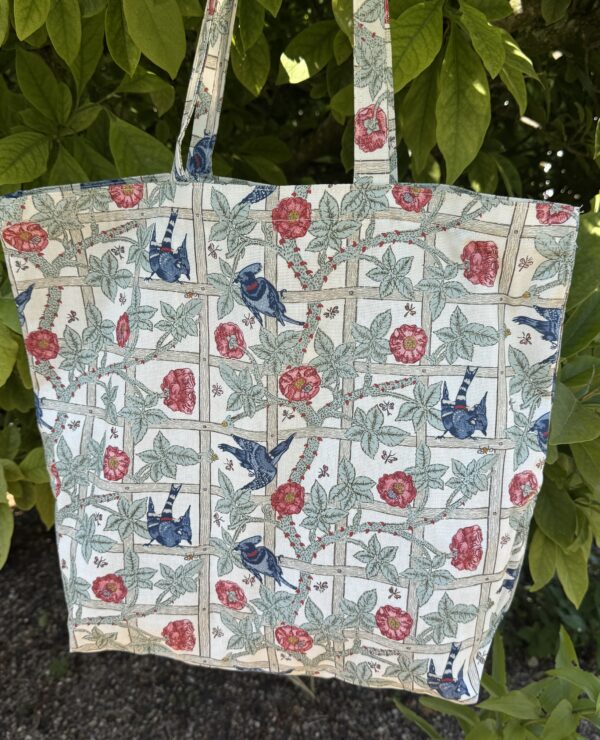 William Morris Trellis Large Long Handle Cotton Tote Bag