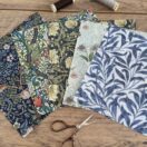 William Morris Fabric Quilting Squares for Crafting 20x20cm squares – UK Printed