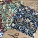 William Morris Fabric Quilting Squares for Crafting 20x20cm squares – UK Printed – Bundle 4